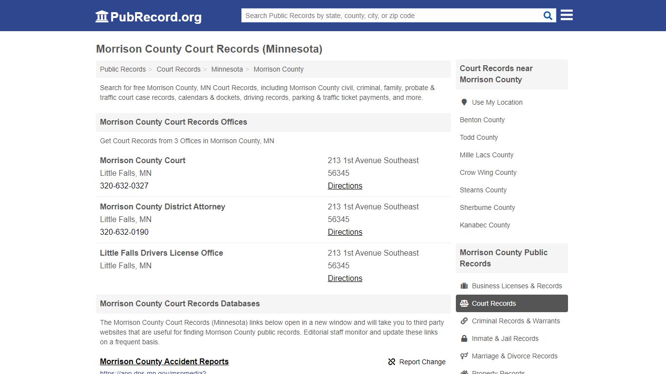 Free Morrison County Court Records (Minnesota Court Records)